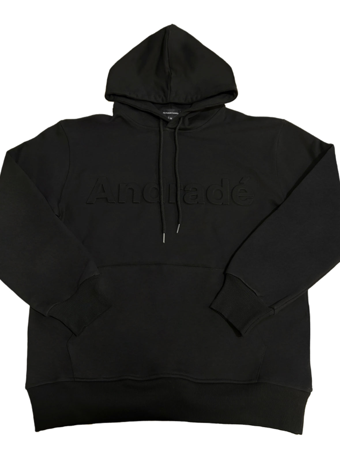 Black Embossed Print Hoodie